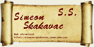 Simeon Skakavac vizit kartica